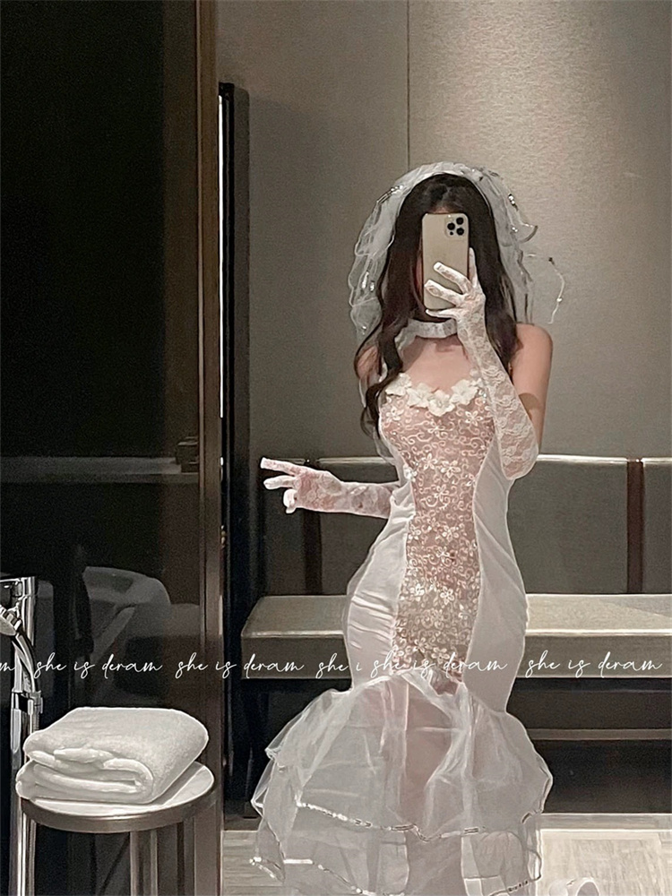 Uniforme de cosplay de mariée  - Lace Bralette Set avis et prix