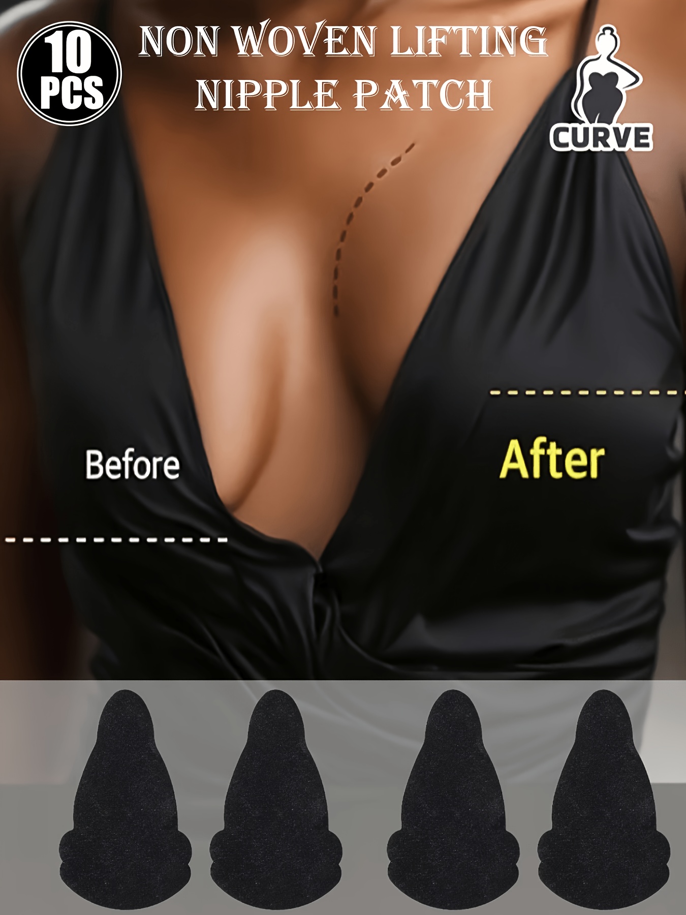 Lot de 10 pétales de poitrine  - Strapless Bra Adhesive avis et prix