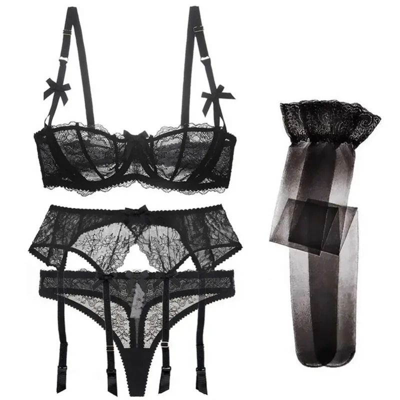 Nouveau 2025 luxe demi-tasse d - Lace Bralette Set avis et prix
